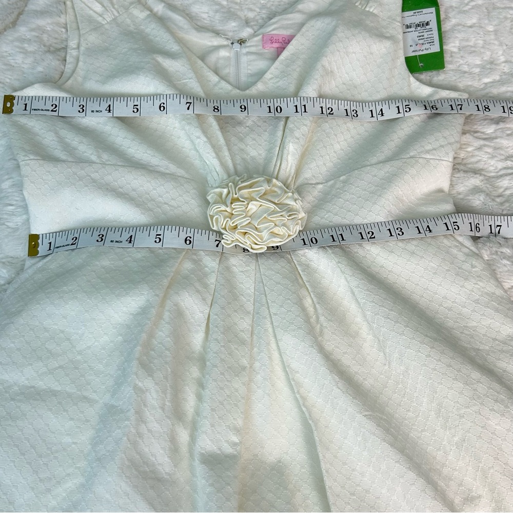 🎉HP🎉 Lilly Pulitzer Parker Resort White Textured Lattice Jacquard Dress - Picture 12 of 14